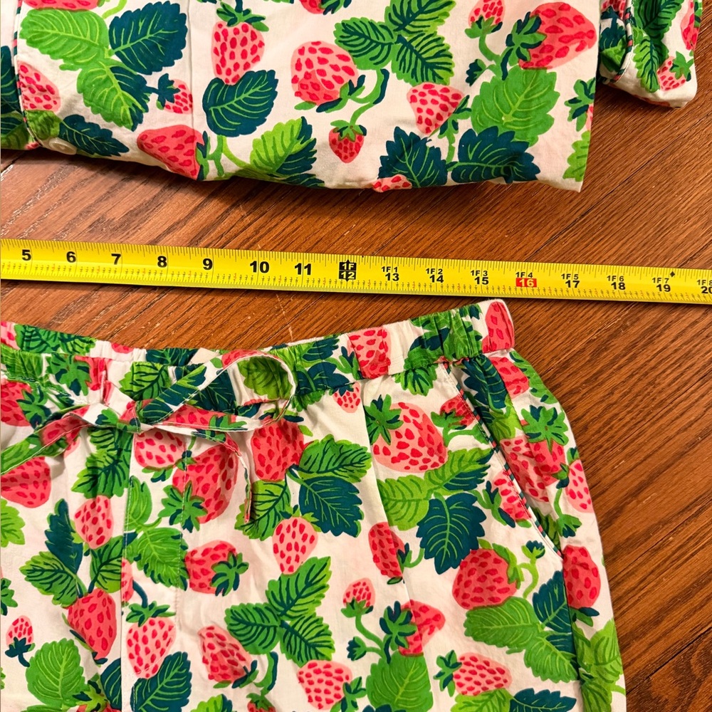 Printfresh Green and Pink Leaf Print Pajama Set - Picture 5 of 13